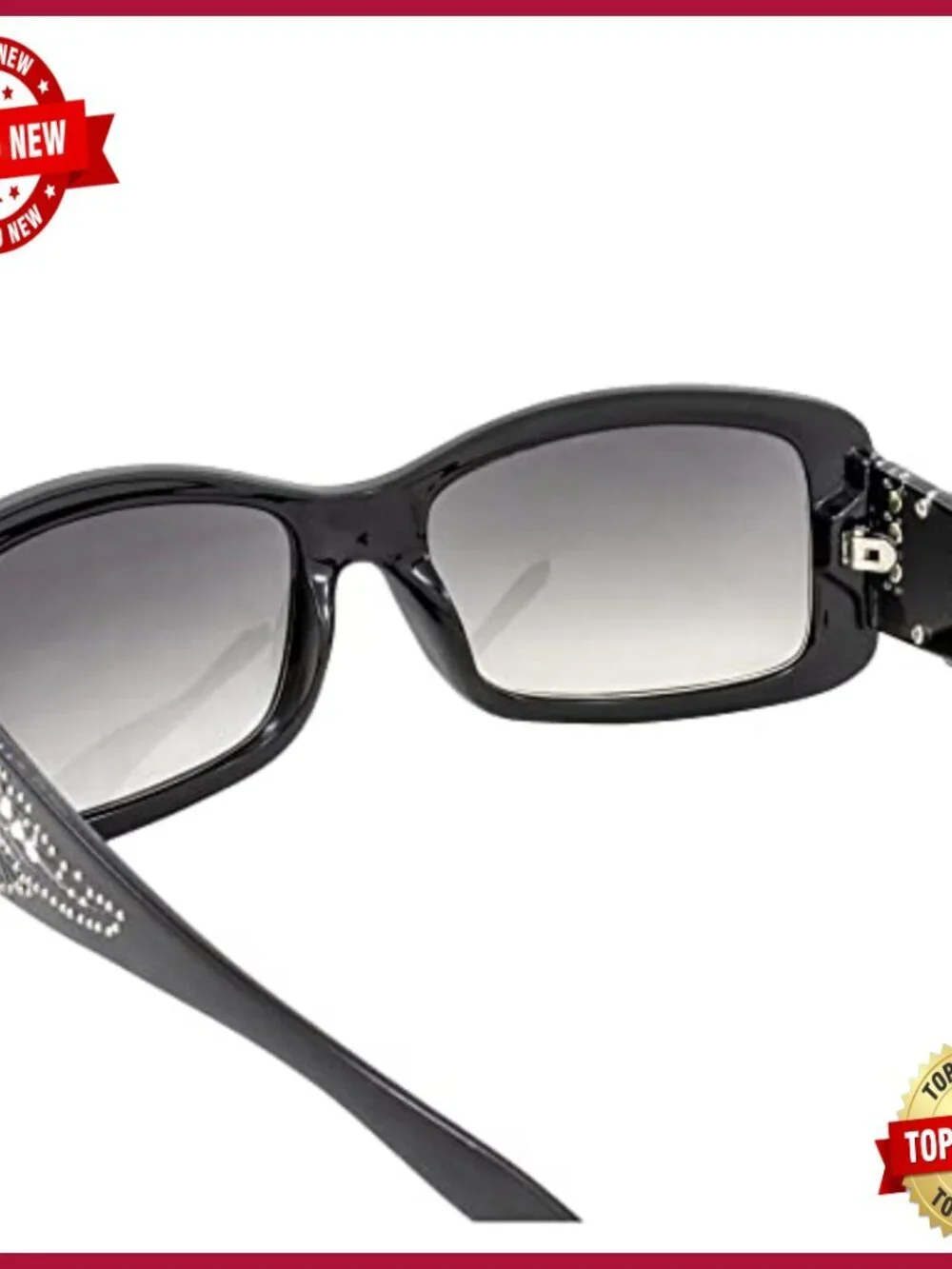 Bling Rhinestone Sunglasses 2 Pack Oversize Studded Fashion